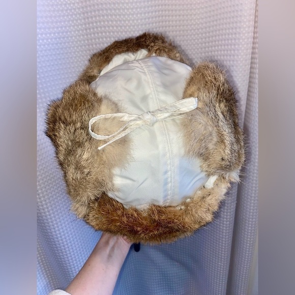 Men’s SIMONS Le 31 white Trapper Aviator Winter hat with genuine Fur size medium - Picture 14 of 17